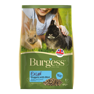 Burgess Excel Junior and Dwarf Rabbit Nuggest With Mint | Rabbit Food | Bunny Food